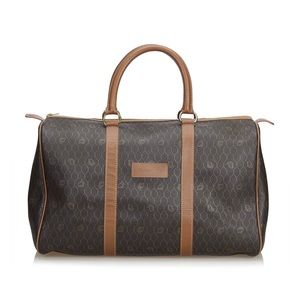 Authentic Vintage Dior Travel Bag in honeycomb leather size 45